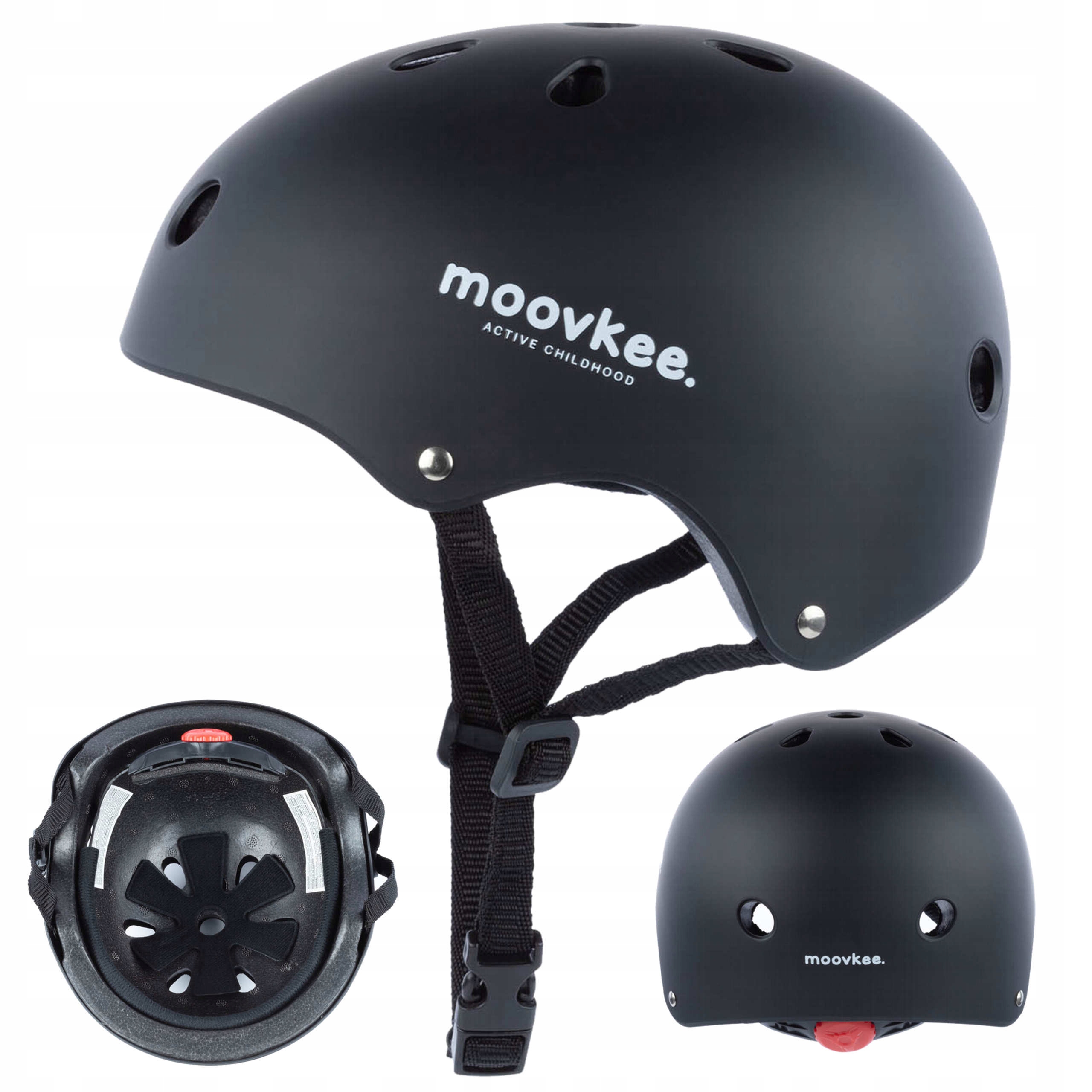 

Kask Dziecięcy Moovkee. Czarny Mat 48-55 cm