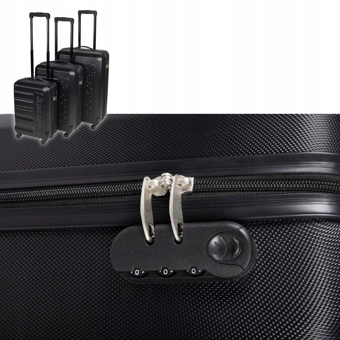 ZESTAW 3 WALIZEK 18/22/26 CZARNE SLAZENGER Kolor czarny