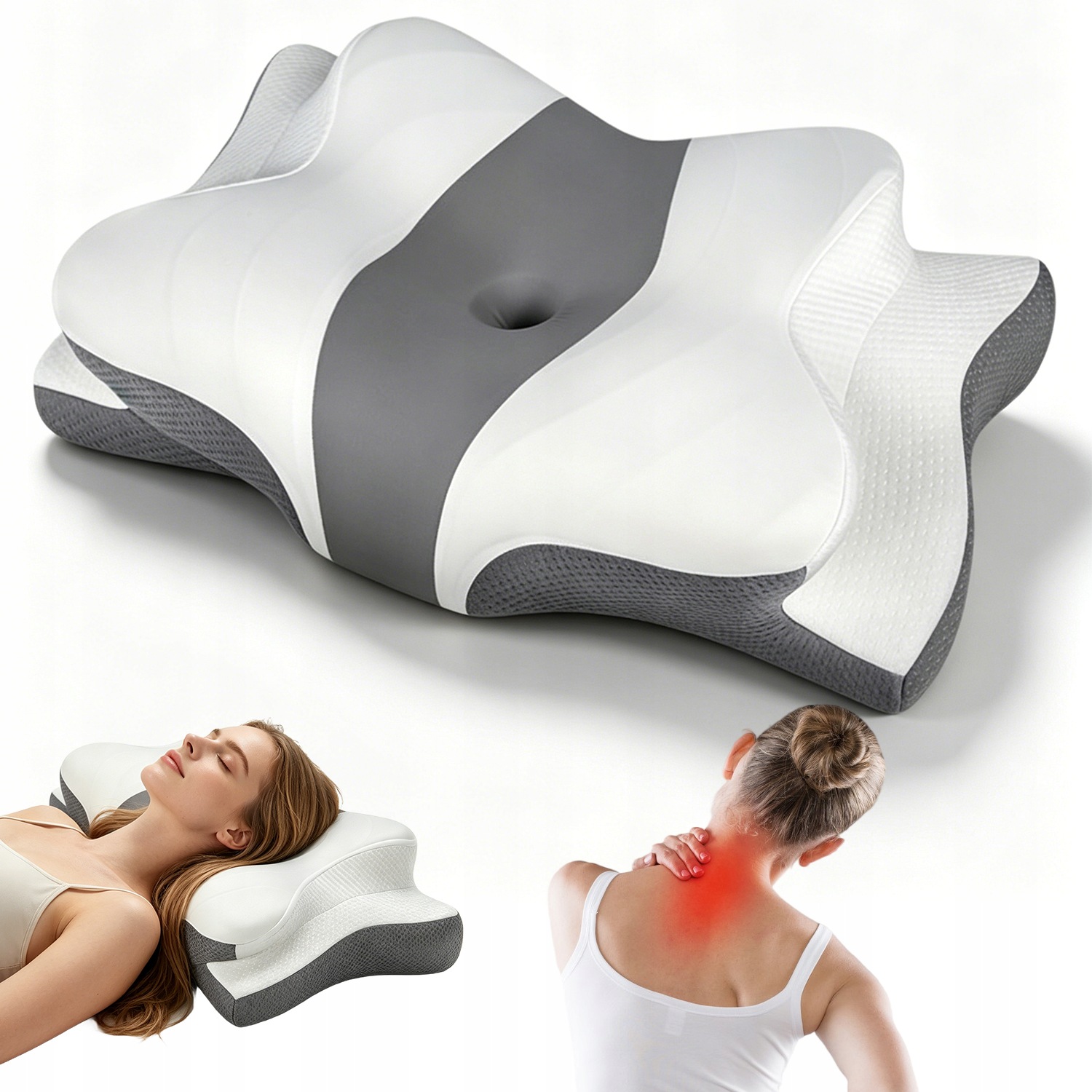 Poduszka Z Pianki Z Pamięcią Kształtu W Kształcie Motyla Ergonomiczna