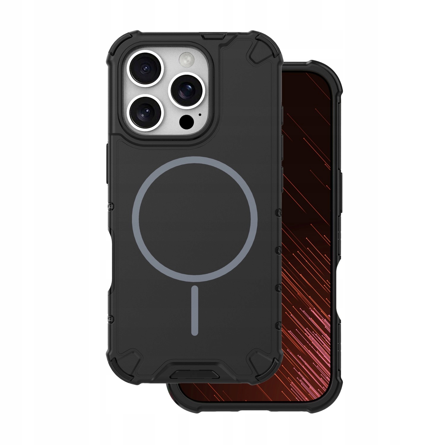Nakładka Defender 2in1 Mag do iPhone 16 Pro 6,3" czarna Tfo