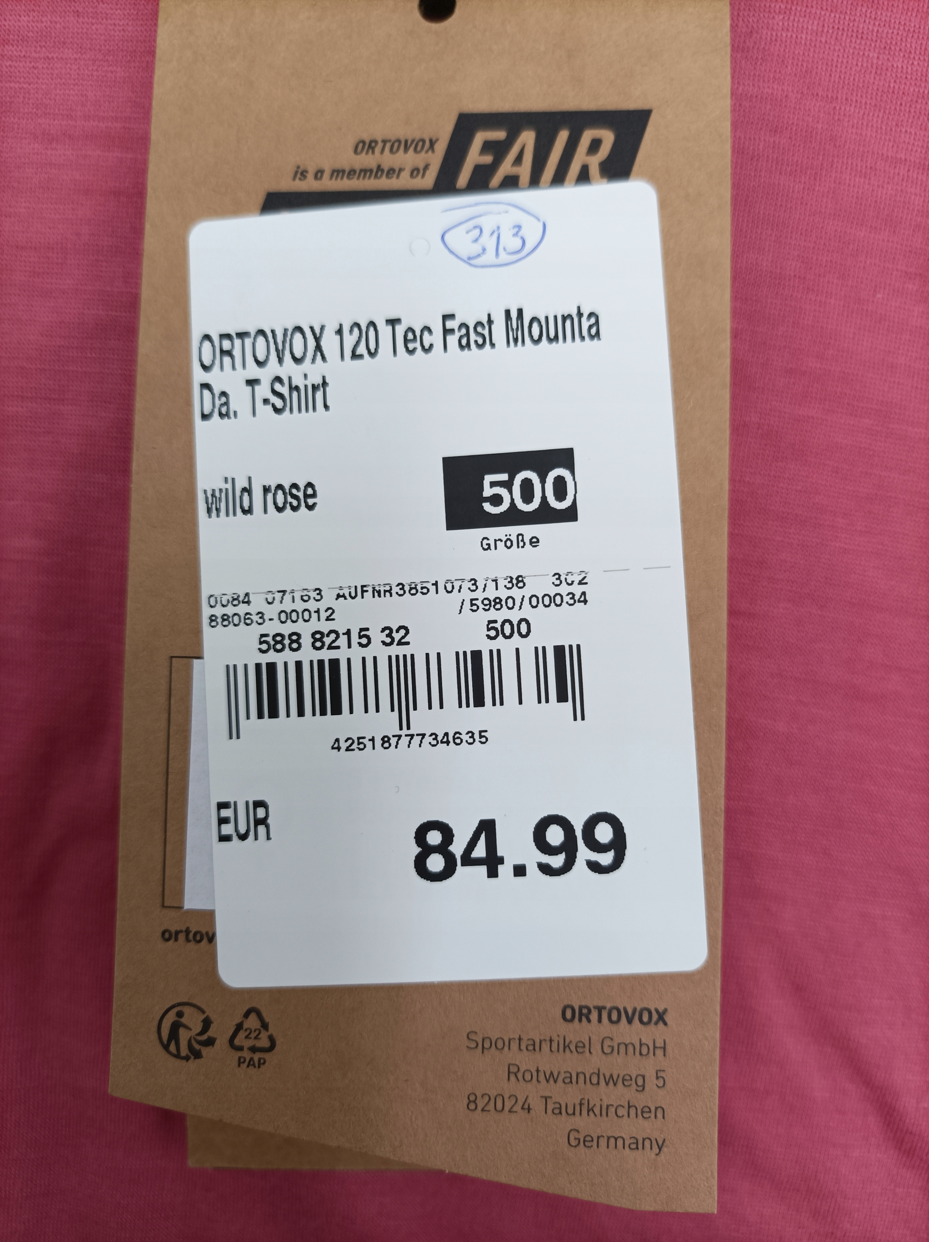 ORTOVOX 120 TEC FAST MOUNTAIN, koszulka damska sportowa, r.S Rozmiar S