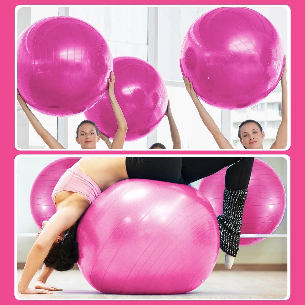 PIŁKA GIMNASTYCZNA CO ĆWICZEŃ REHABILITACYJNA 65cm FITNESS POMPKA WZMOCN Cechy dodatkowe antypoślizgowa powierzchnia pompka w zestawie system anti burst