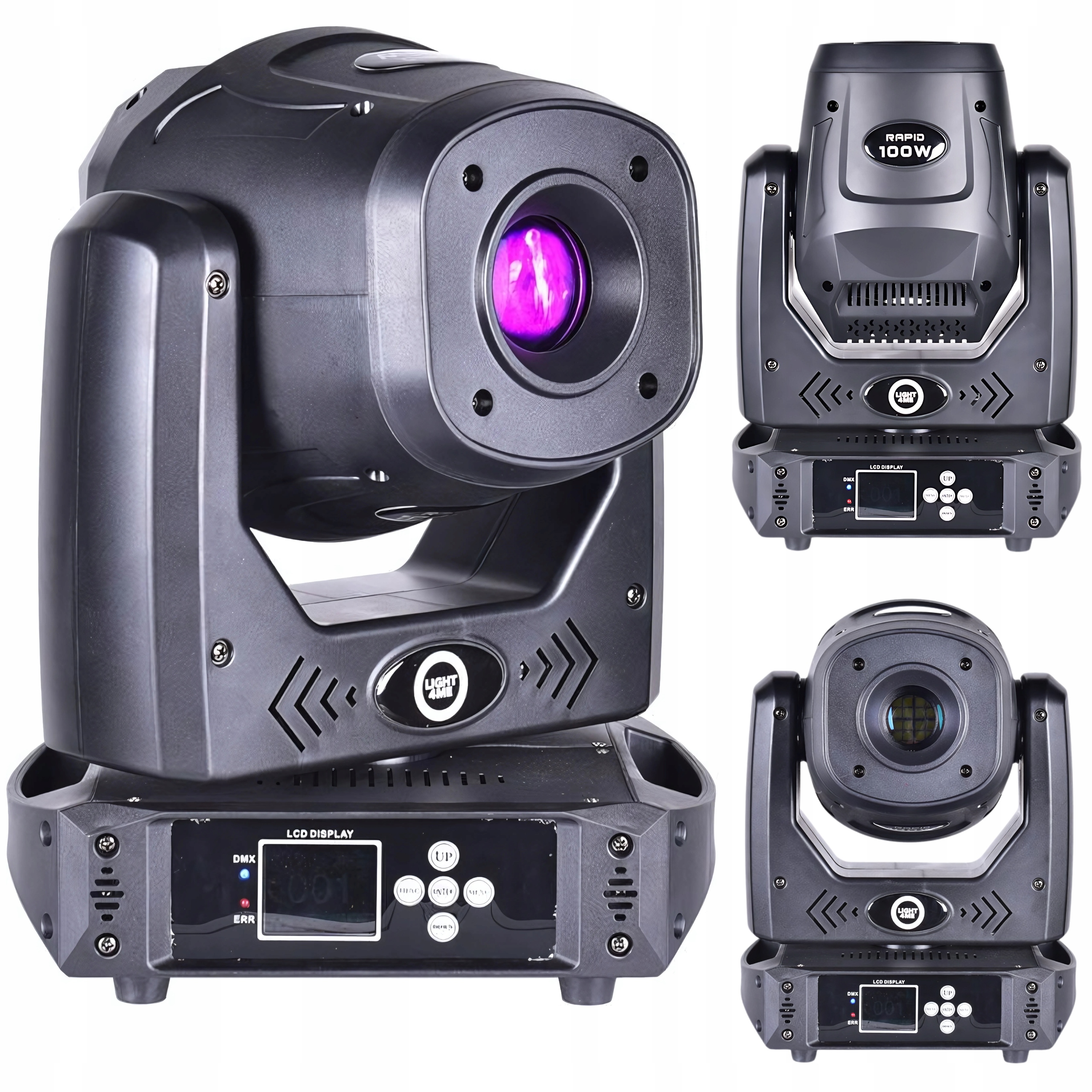 Pohyblivá Hlava Led Jevištní Osvětlení LIGHT4ME Rapid Spot 100