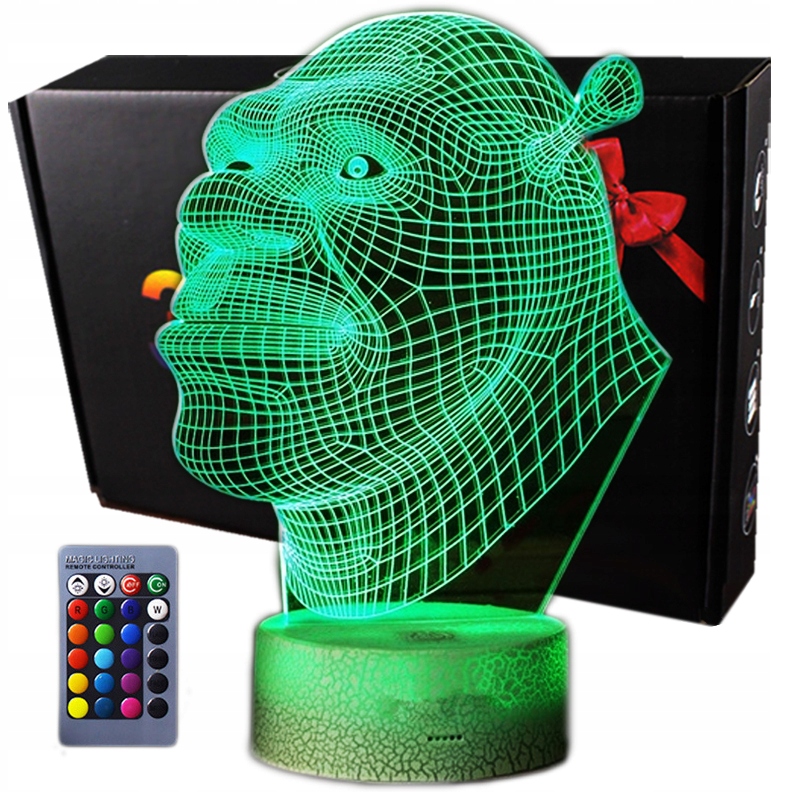 

Lampka 3D nocna led usb pilot Shrek