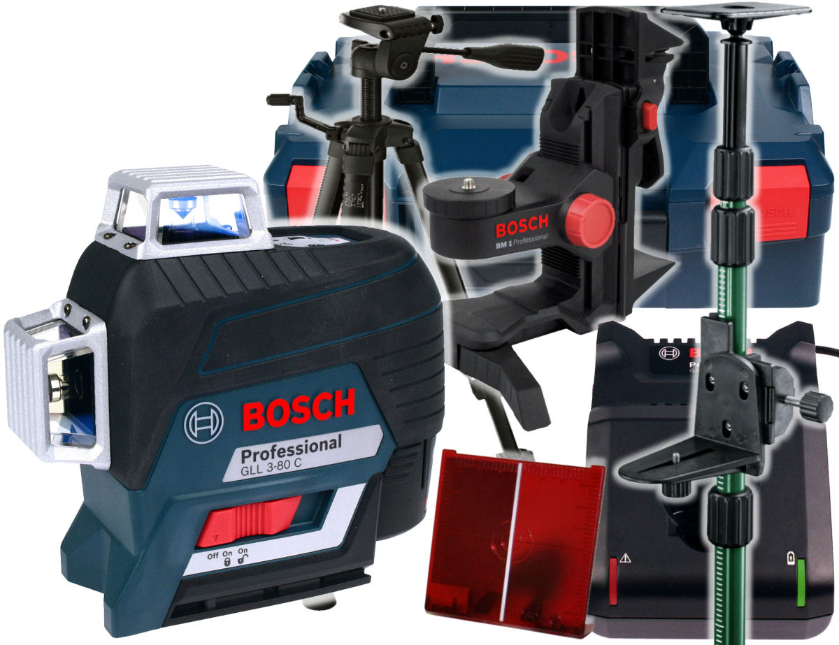 

Laser Gll 3-80 C Bosch L-boxx Statyw Uchwyt Tyczka