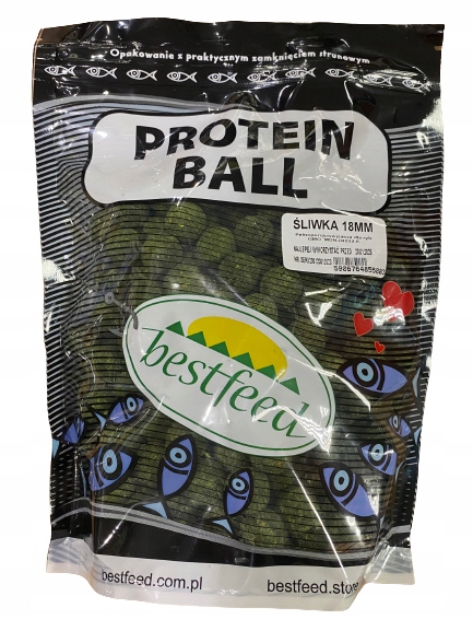kulki proteinowe Bestfeed Protein Ball 18mm op. 800g Śliwka