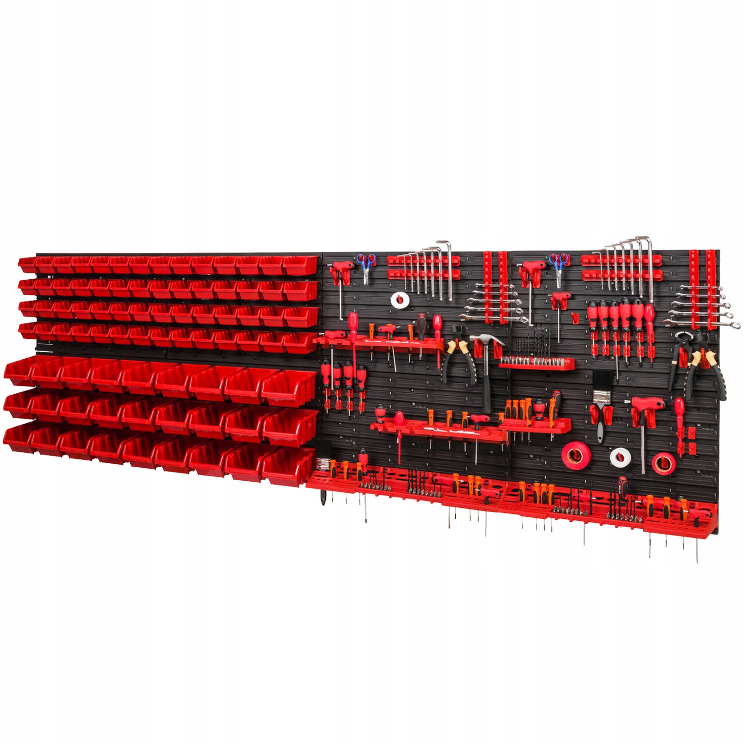 Ścianka tablica narzędziowa do garażu + 83 kuwety