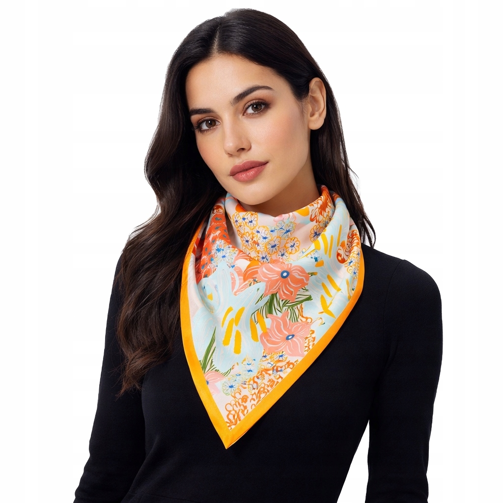 Hedvábný Šátek 100% Hedvábí Přírodní Morušový Značka Kvalita Q