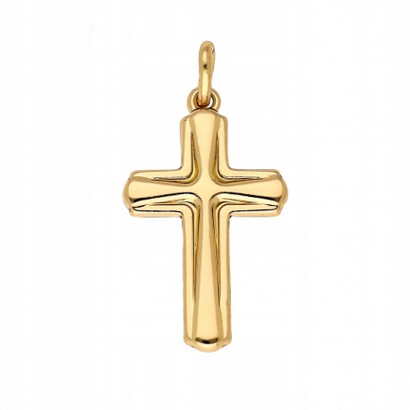 ZAWIESZKA ZŁOTA KRZYŻYK STAL CHIRURGICZNA KRZYŻ