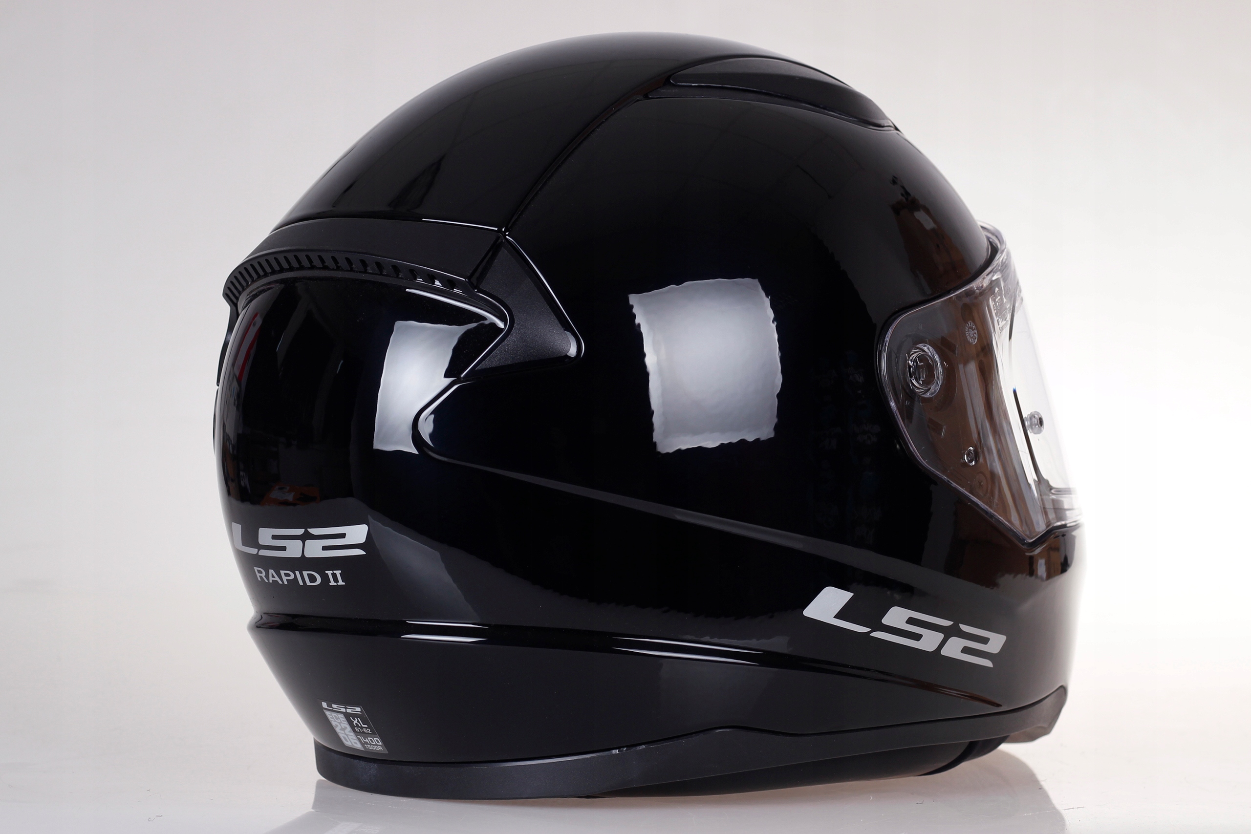 KASK MOTOCYKLOWY LS2 FF353 RAPID II CZARNY SYSTEM PINLOCK 2 szyby Obwód głowy 53-54 cm