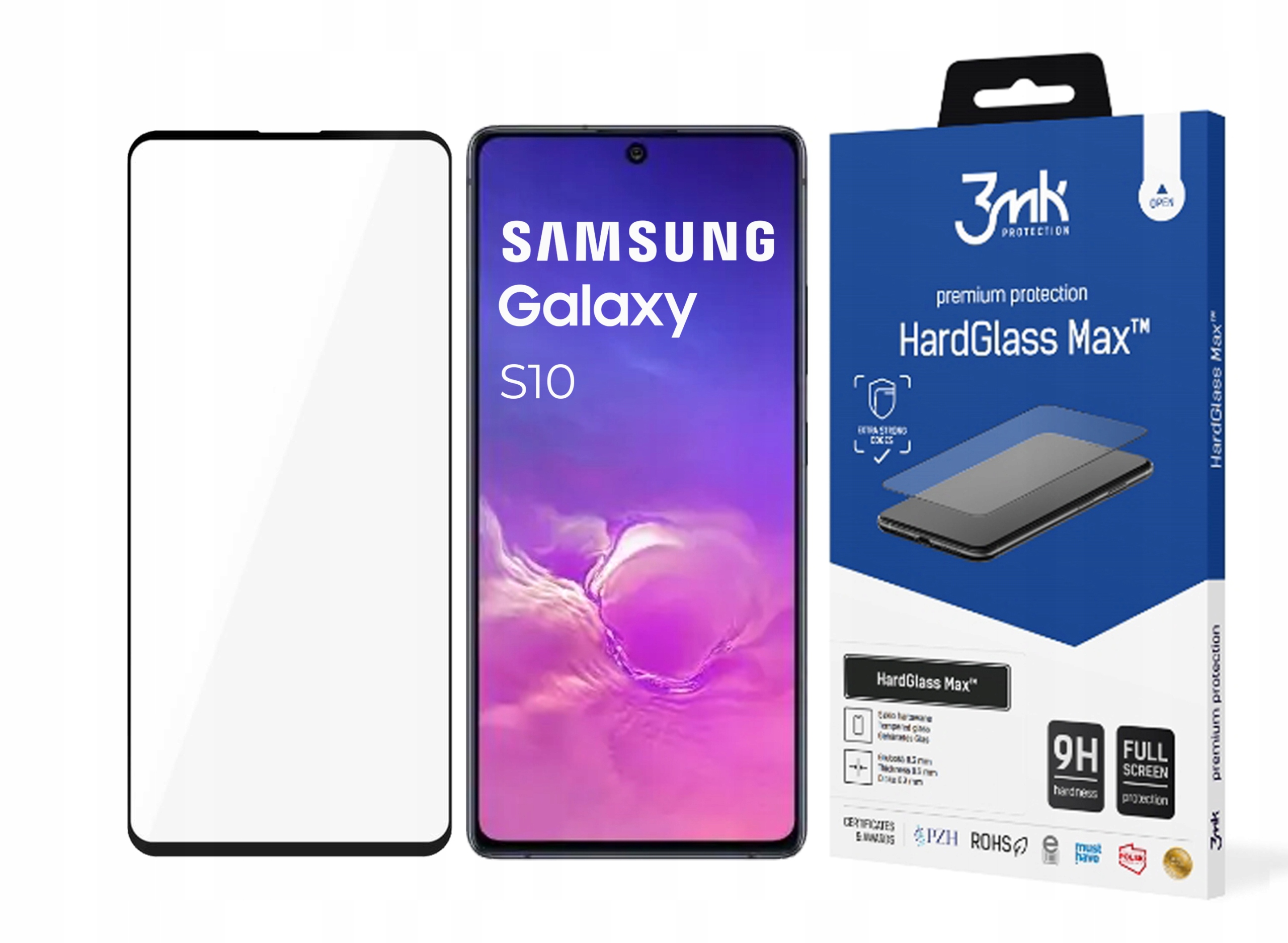 

3MK HardGlass Max New Sensor-Dot Samsung S10 Plus