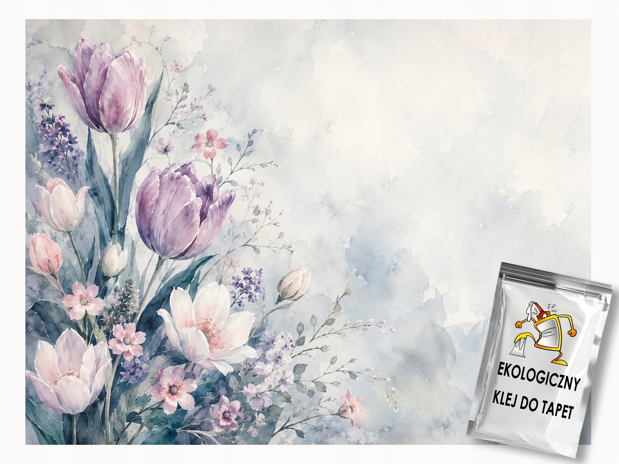 Fototapeta Flizelina Akwarela Príroda Kvety Tulipány Jar 416x254 130g