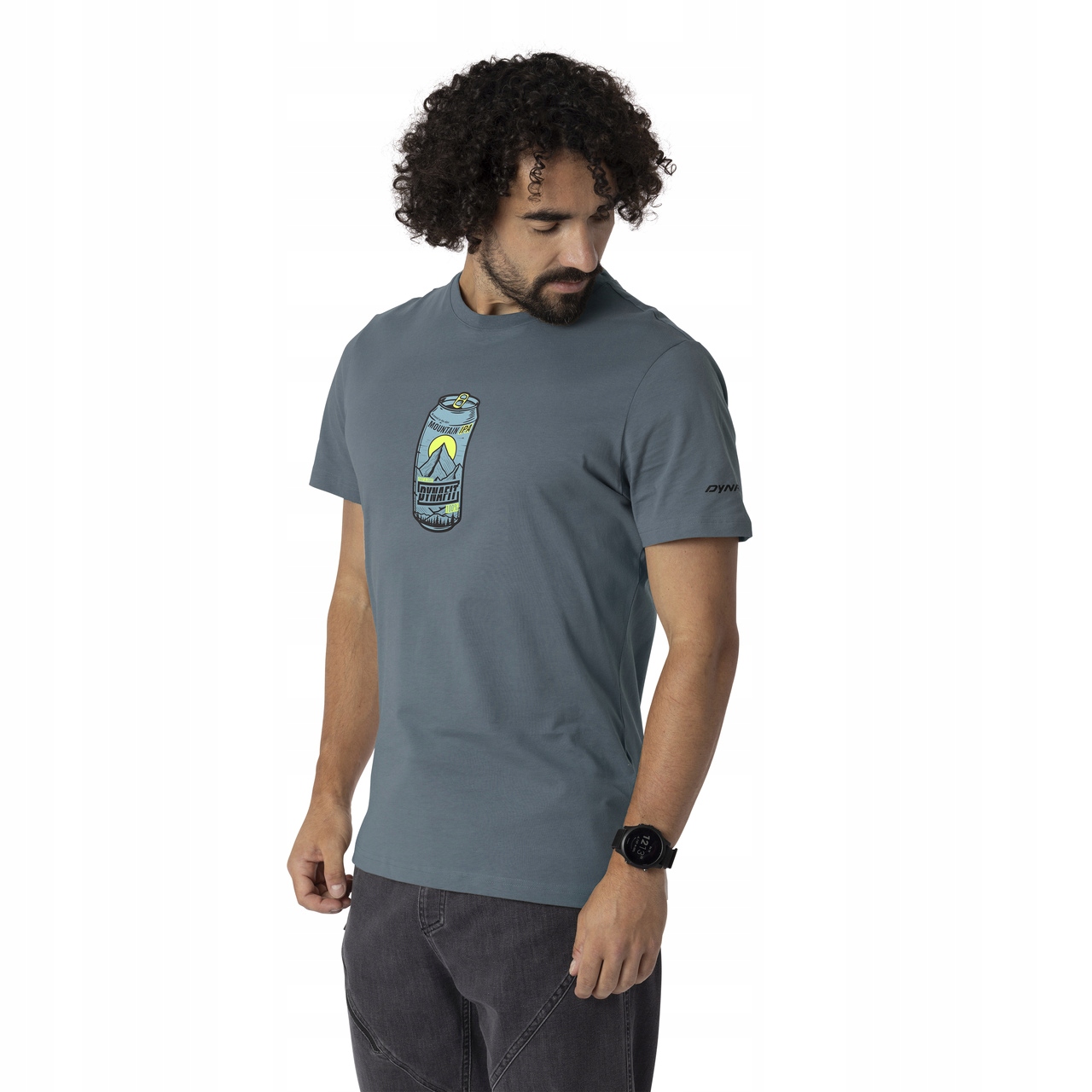 Pánské bavlněné Tričko Dynafit s grafikou 0721 Cinder Beer Can L