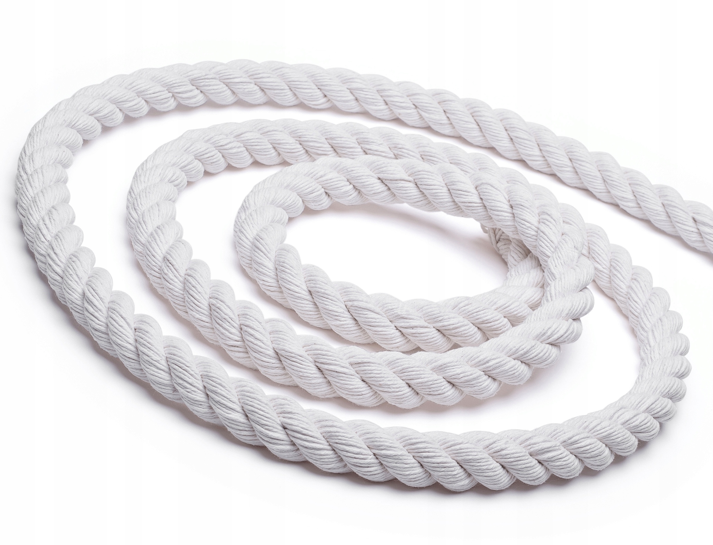 Bavlněné lano přírodní dekorativní eko šňůra 12 mm 50 m Diy