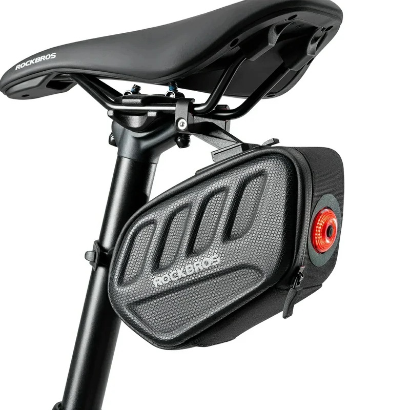 Torba Rowerowa Pod Siodełko Wodoodporna Z Lampką Tylną Usb-c Sakwa Na Rower