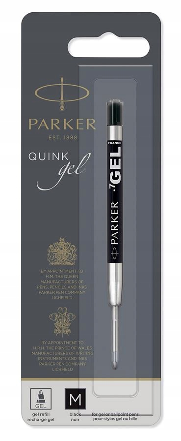 

Wkład do długopisu żelowego Parker (M) czarny a'1
