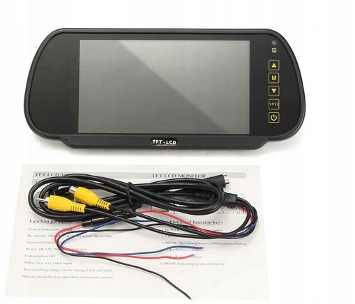 Car ZESTAW COFANIA ŚWIATŁO STOP Z KAMERĄ MONITOR 7' TRAFIC VIVARO COMBO Model Xinjia-