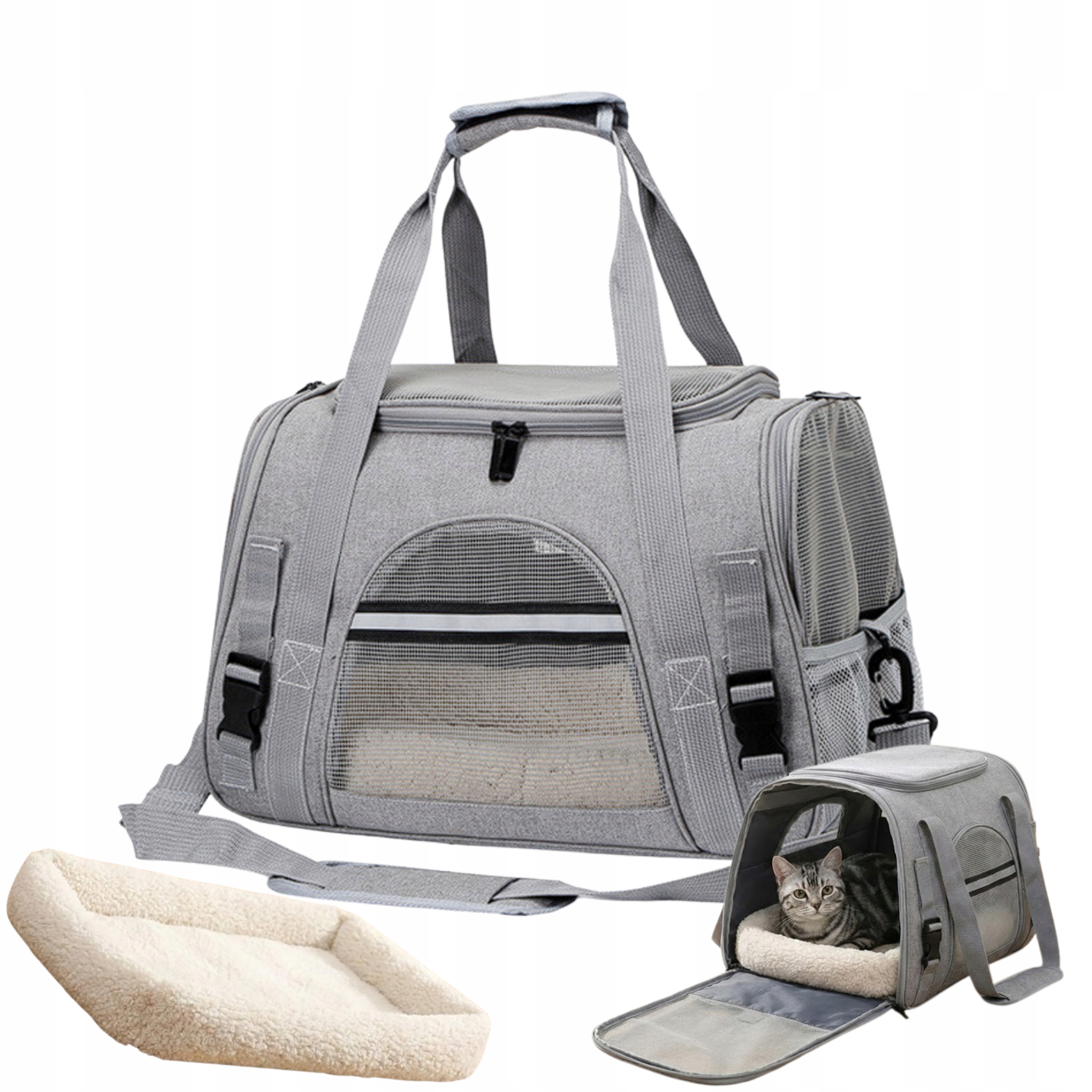 Přepravka Pro Kočky Psa Cestovní taška Pevná, měkká do auta a vlaku