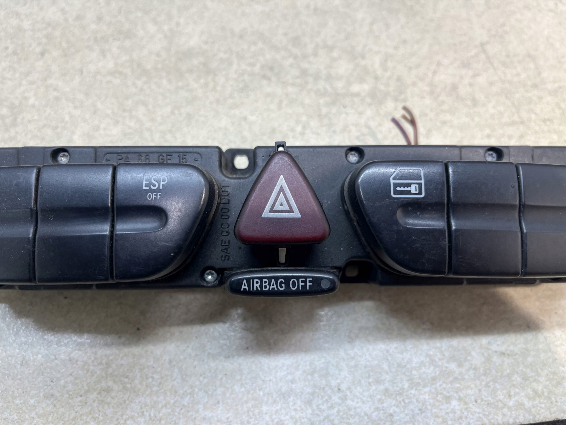 switch control panel MERCEDES W203 2.2 CDI 2038217058