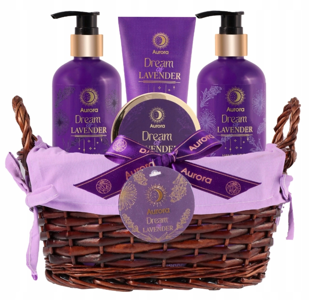 Aurora Dream Of Lavender Košík Dárková sada 4 kosmetických přípravků na Vánoce