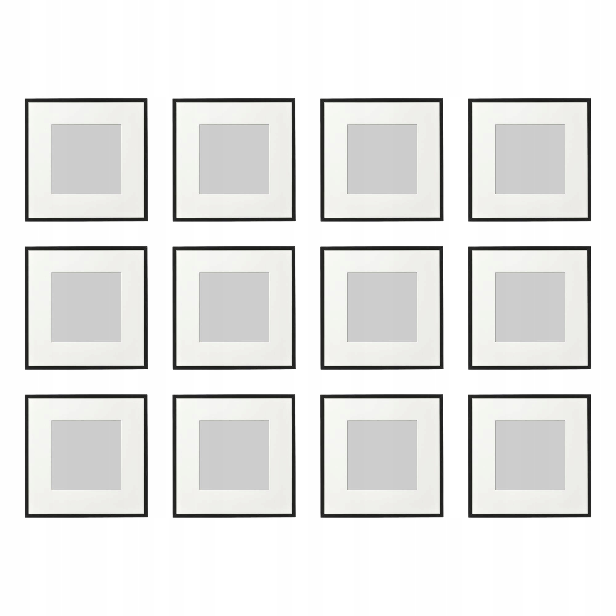 12 ks Rámeček Lomviken černý 32x32 cm elegantní interiérová dekorace