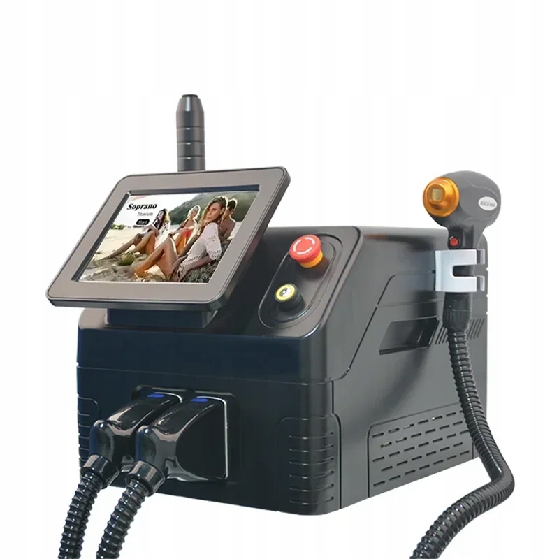 Pikosekundový Diodový Laser 2V1 Nd Yag Q-Switch Odstraňování vlasů Tetování