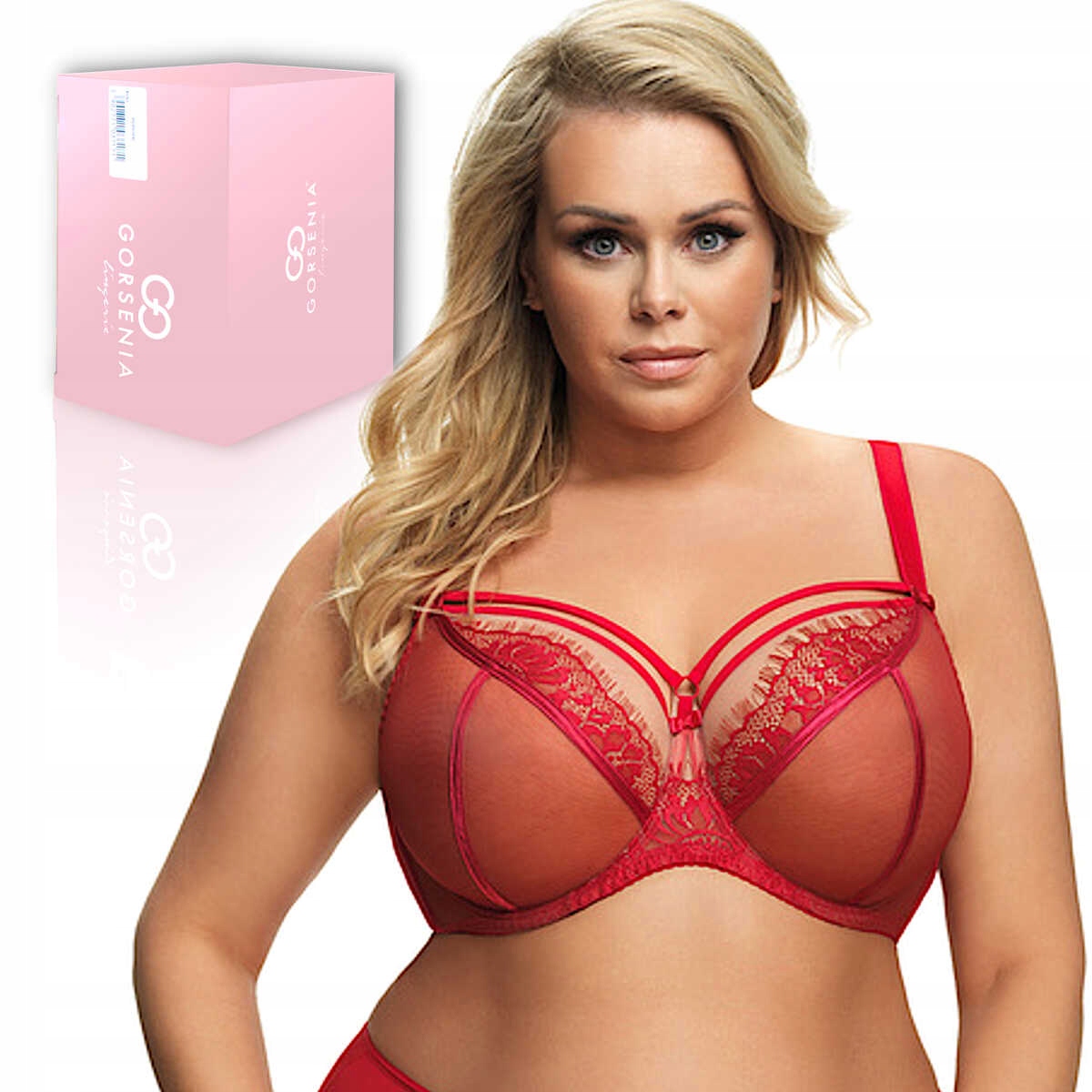 Gorsenia Biustonosz miękki stanik soft Paradise 496 czerwony 70F