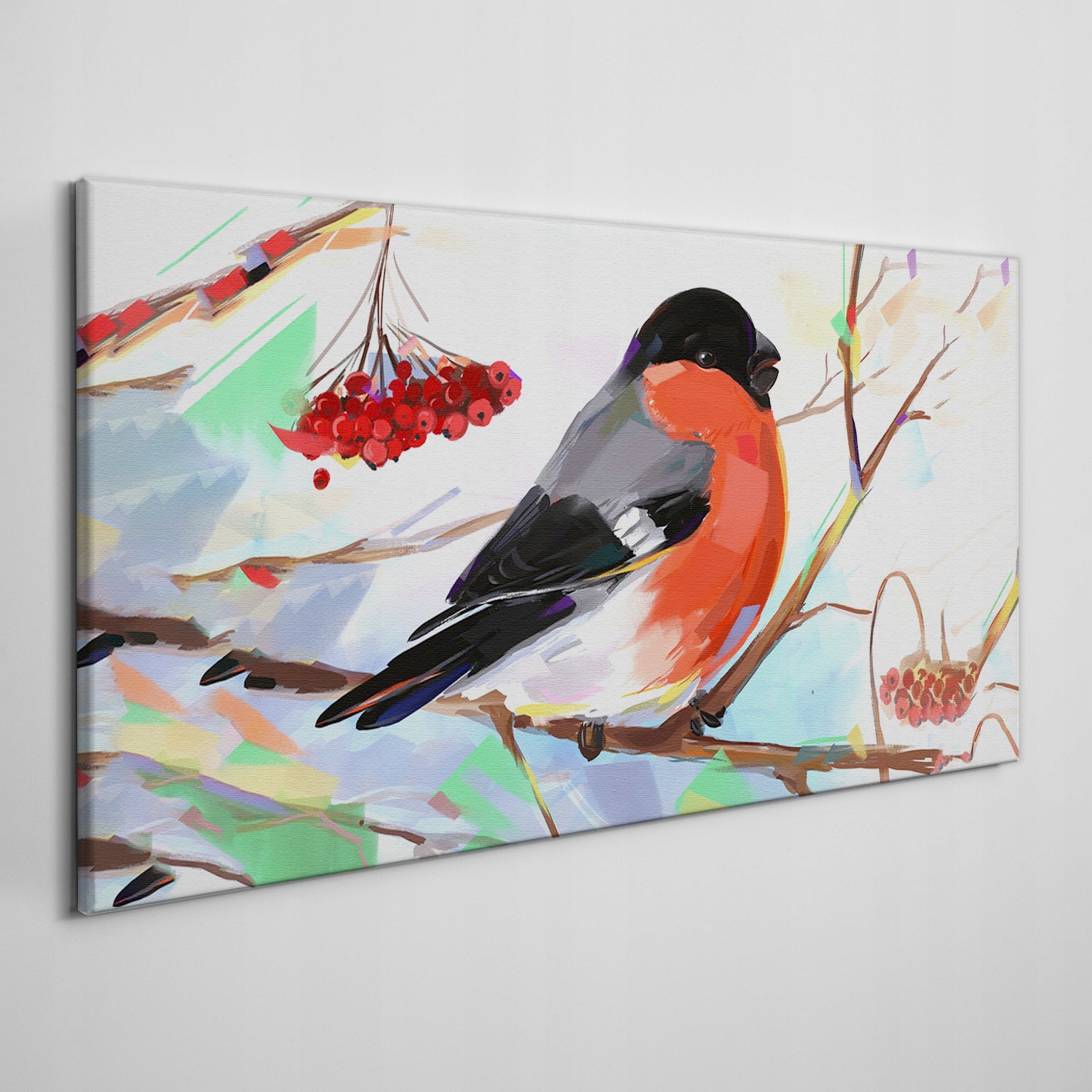 

Obraz ścienny na płótnie Jarzębina ptak 140x70 cm