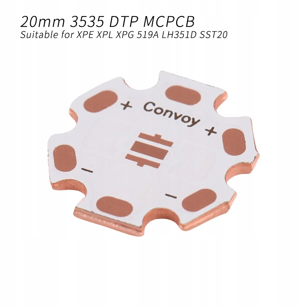 LED Cree XP-L V6 3C 4750-5000K Noctigon miedź Rozmiar soczewki Pozostałe