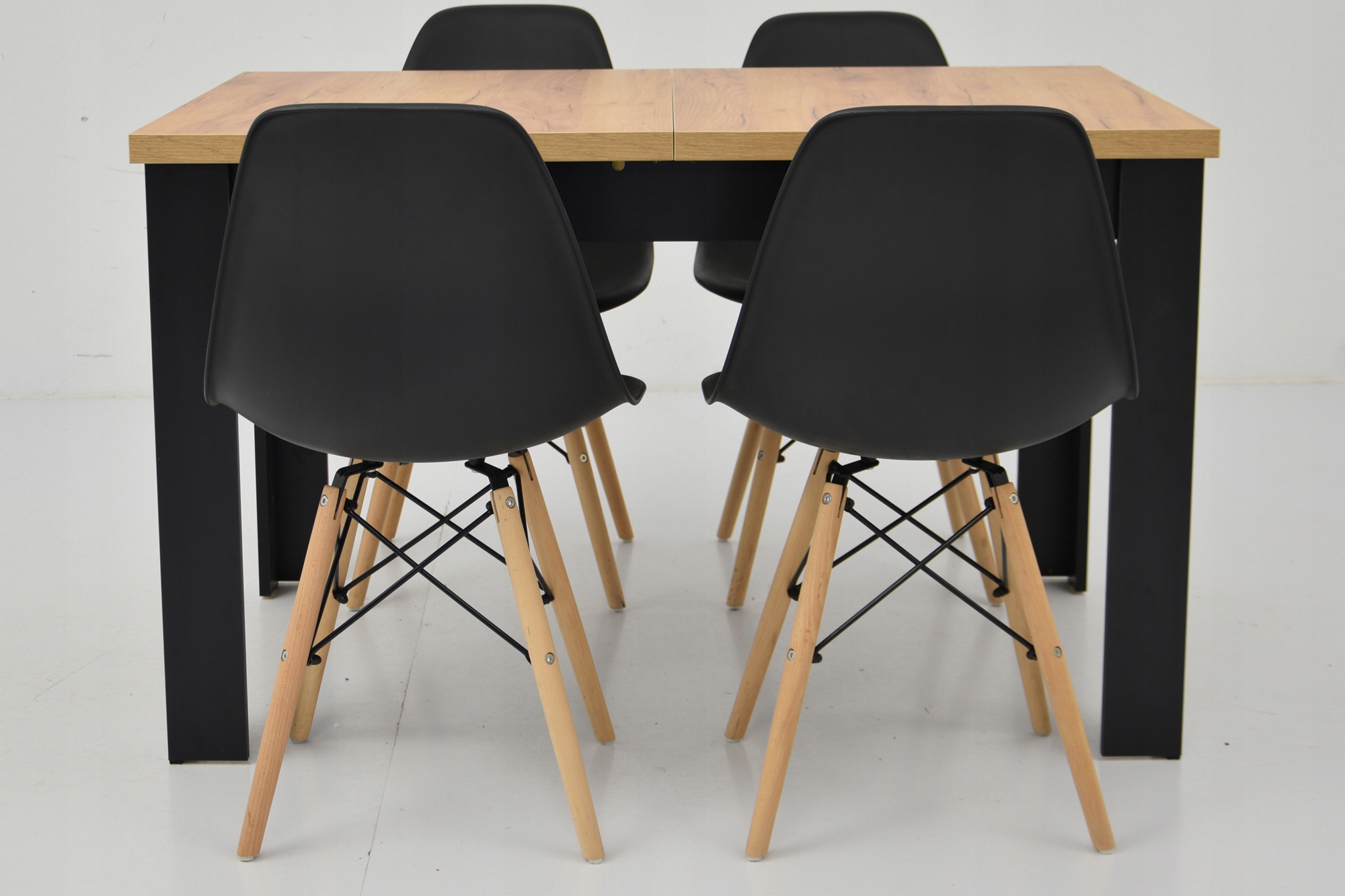 Zestaw 4 krzesła i stół 80x120/160 BLAT DĄB CRAFT Kolor blatu dąb craft