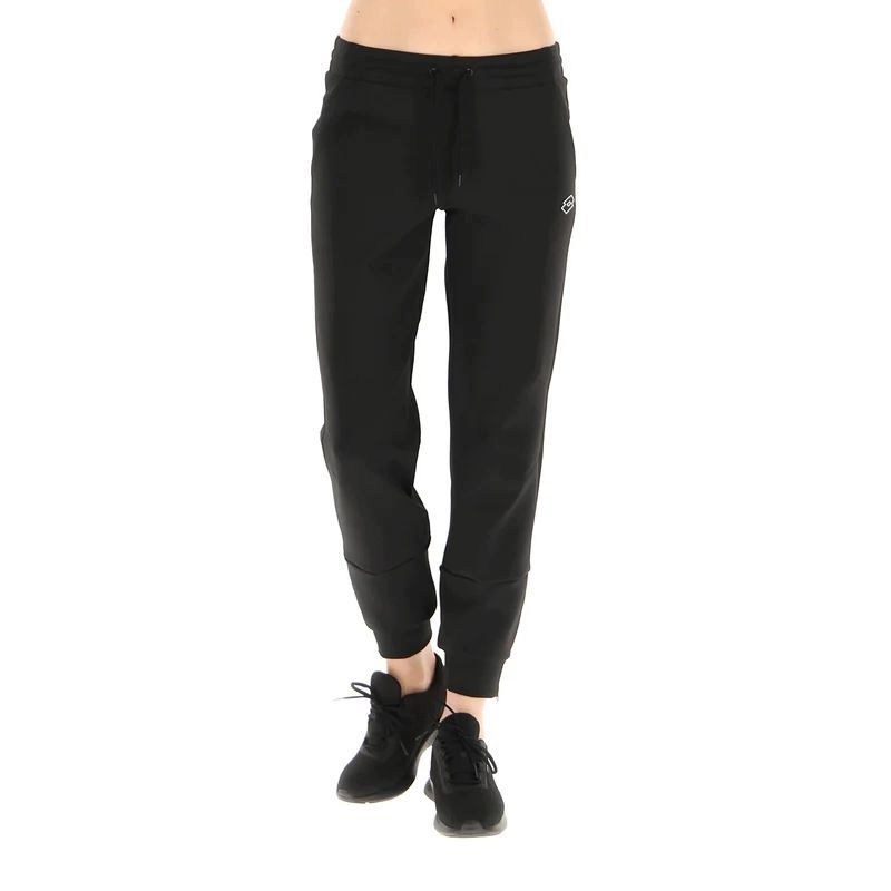Dámské Tenisové Kalhoty Lotto Squadra III Pant Women All Black M