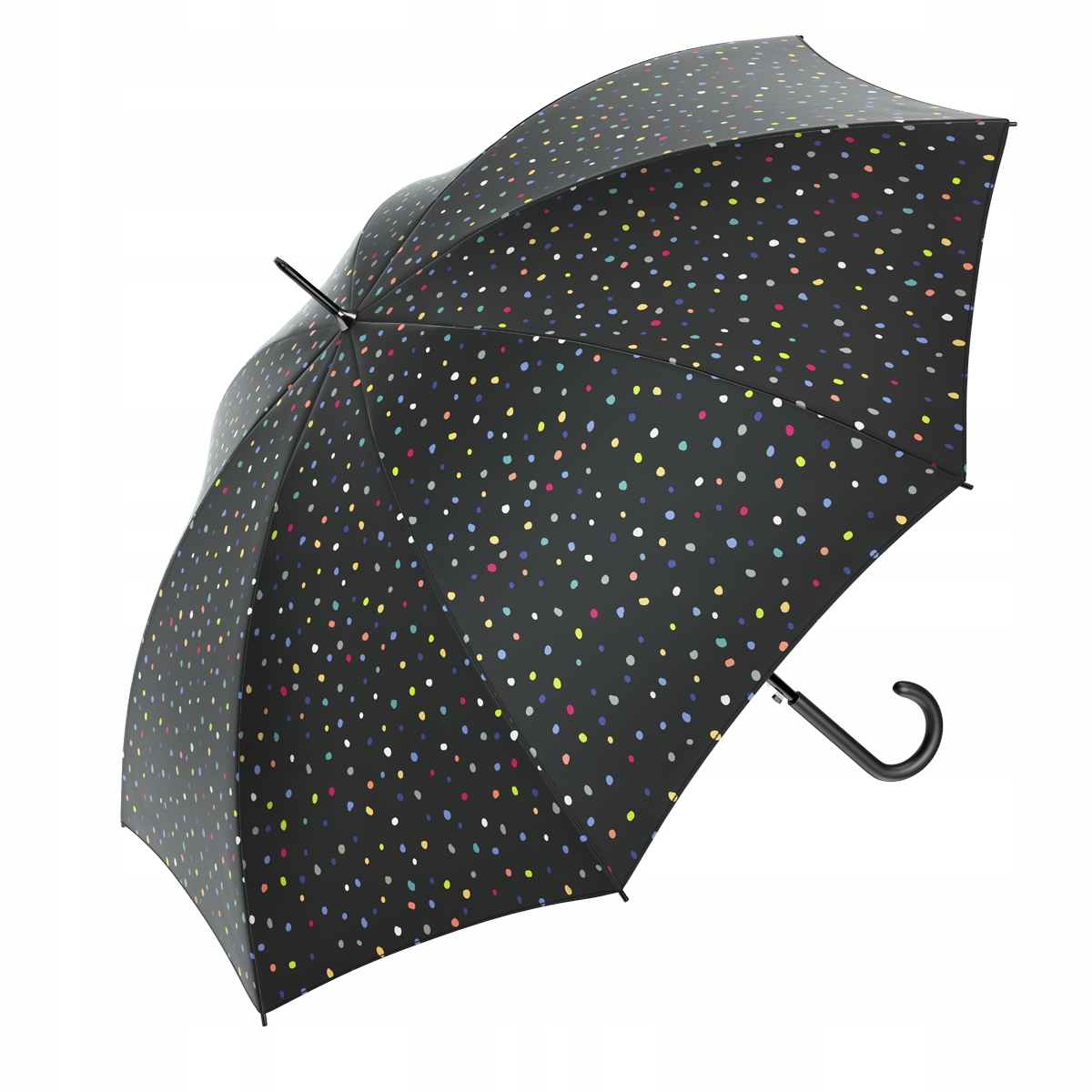 Parasol Benetton Long Kropki Czarny