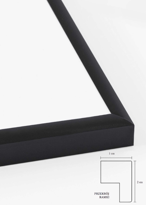 LUSTRO LED W CZARNEJ ALUMINIOWEJ RAMIE MAT LOFTOWE CZARNA RAMA LOFT 40x60 Kolor mebla czarny srebrny