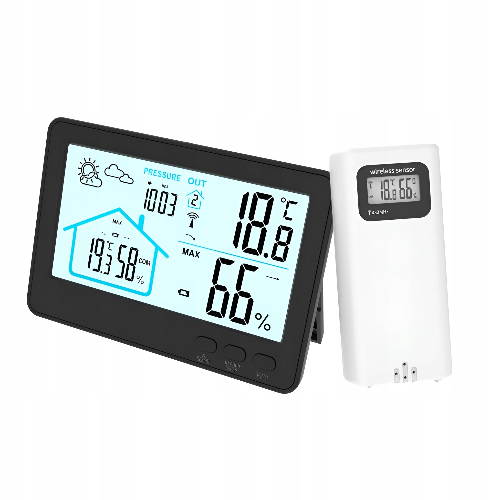 Stacja Pogodowa Bezprzewodowa , Termometr Zewnętrzny Higrometr, Barometr