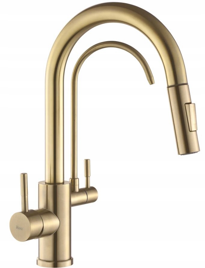 Kuchynská Batéria Eco Fresh Zlatá Brúsená Rea
