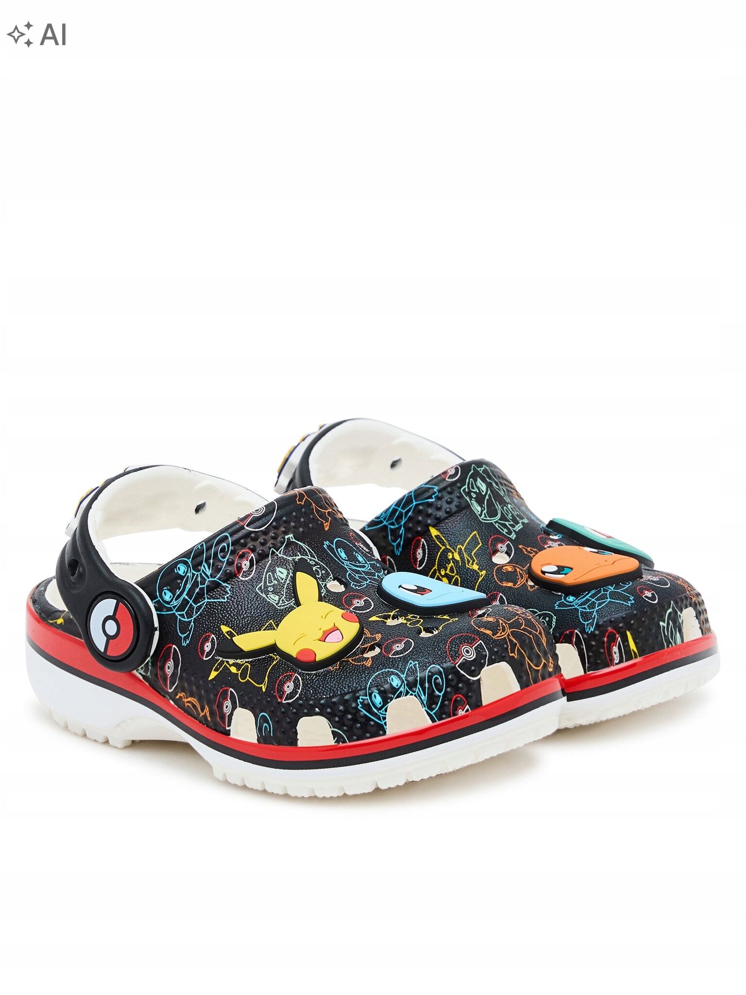 Crocs Klapki Pokemon Czarne Z Zawieszkami Jibbitz 19-20 6OA
