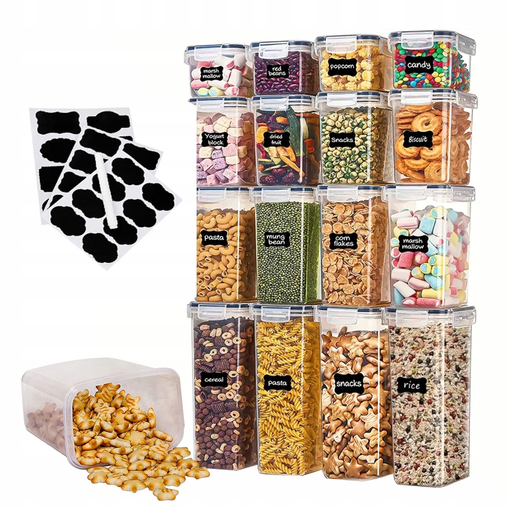 16DÍLNÁ Sada Nádob Na Skladování Potravin, Odolná