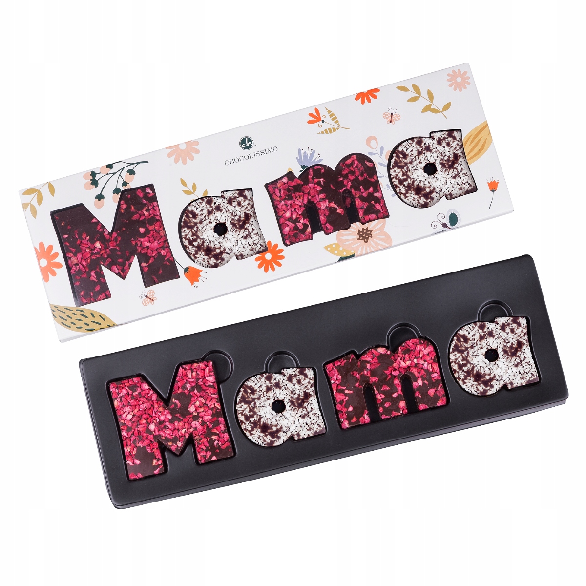 Nápis Dezertní maminka Belgická Čokoláda s doplňky Dárek Na Svátek Matek