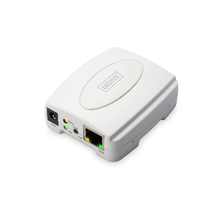 Digitus Serwer druku Usb, 1-portowy, 1x RJ45, 1x Usb A, Usb 2.0 DN-1300