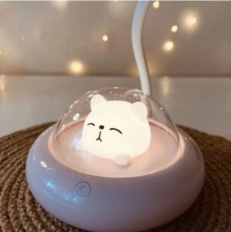 Lampka biurkowa dziecięca LED + nocne światło Kod producenta TGX-7086 różowy