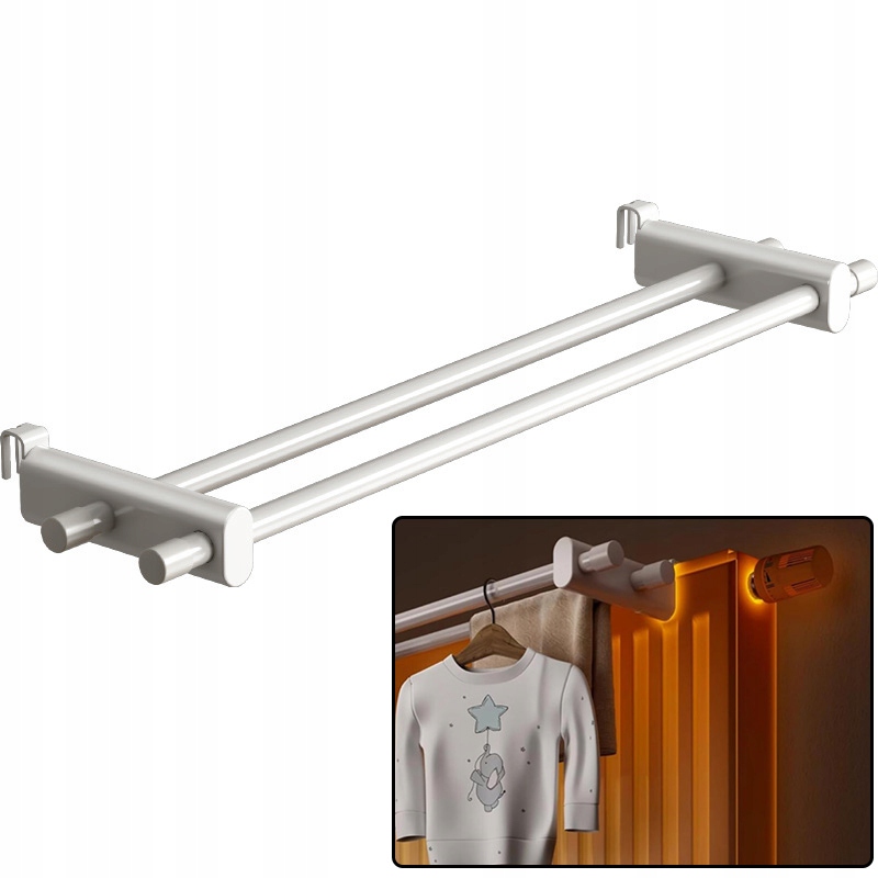 Levně Sušák Na Radiátor 50 CM Nastavitelná Na Ručníky pro radiátory 0.3 m-2 m