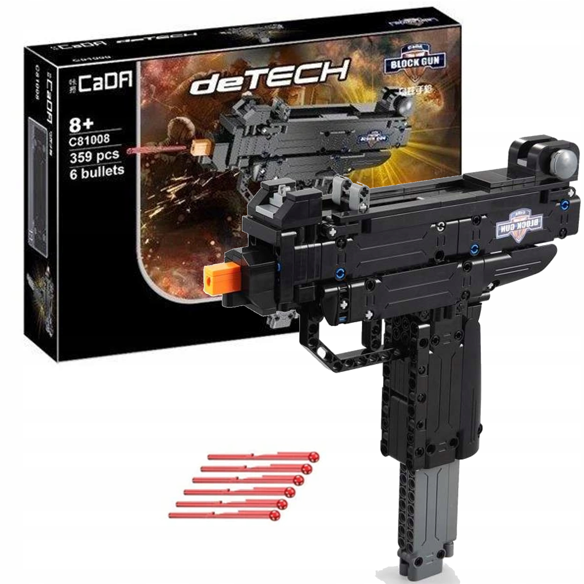 

Cada Klocki Broń Pistolet Micro Uzi Strzela