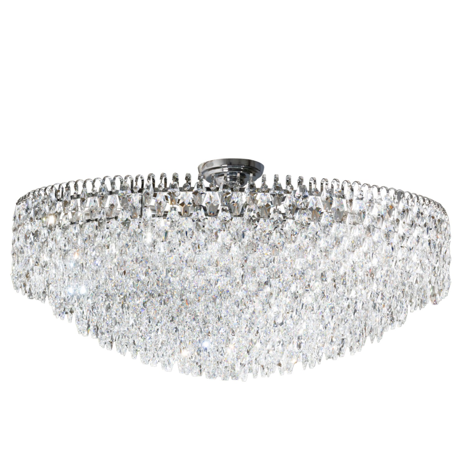 Stropní svítidlo půlkruhová zdobená krystaly do obývacího pokoje nad stůl Burano