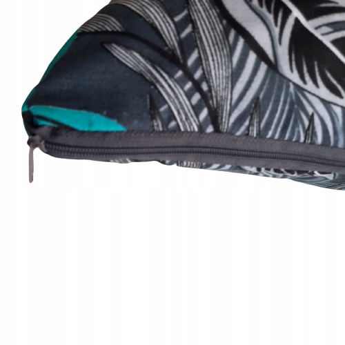 POSZEWKA CZARNA TURKUS liście monstery 40X40 CM Szerokość produktu 40 cm