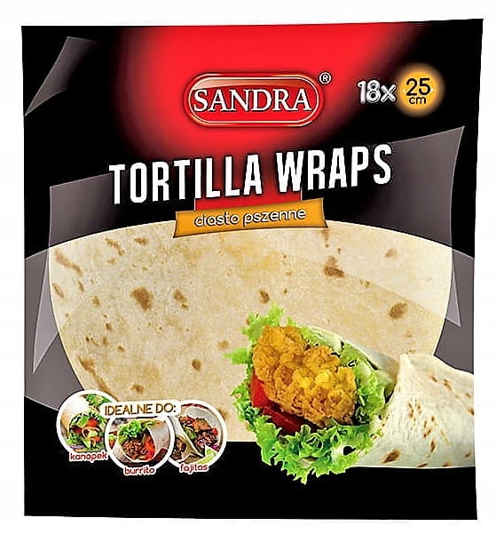 

Tortilla Wraps Placki Sandra Średnica 25cm 18 szt