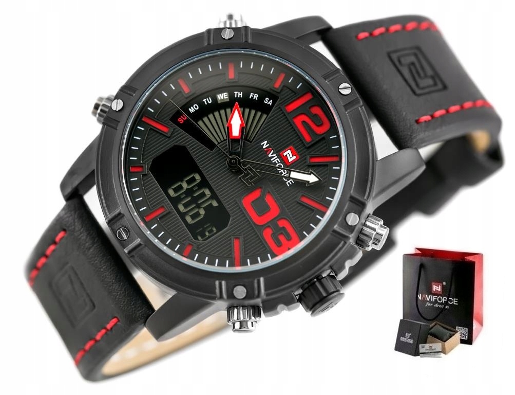 

Zegarek Męski Naviforce stoper data +box +grawer