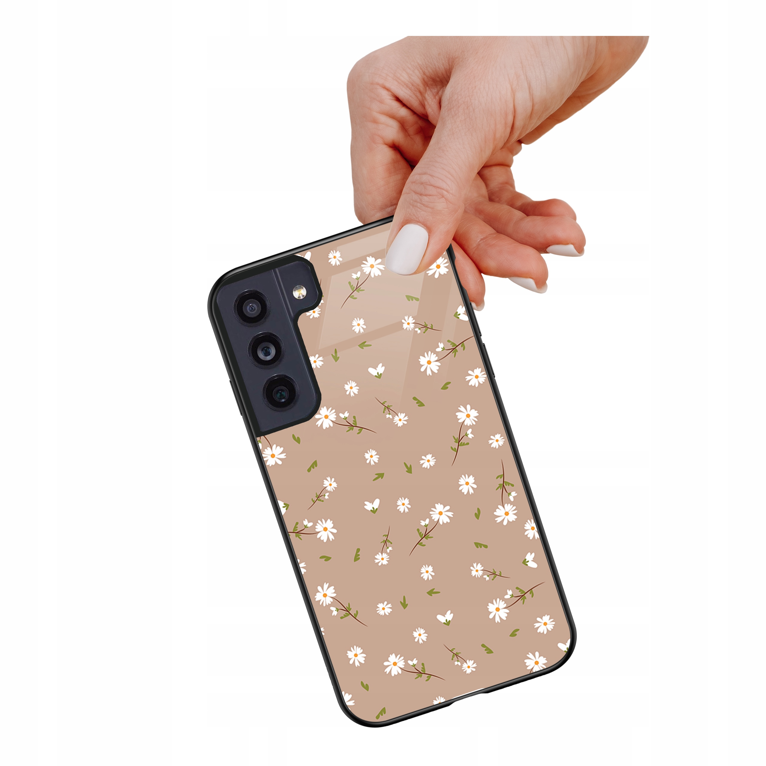 Etui szklane ceramiczne do Samsung Galaxy S21 Fe 5G Daisy diary