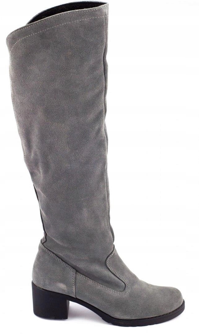 Zateplené kozačky Agnes šedé 38