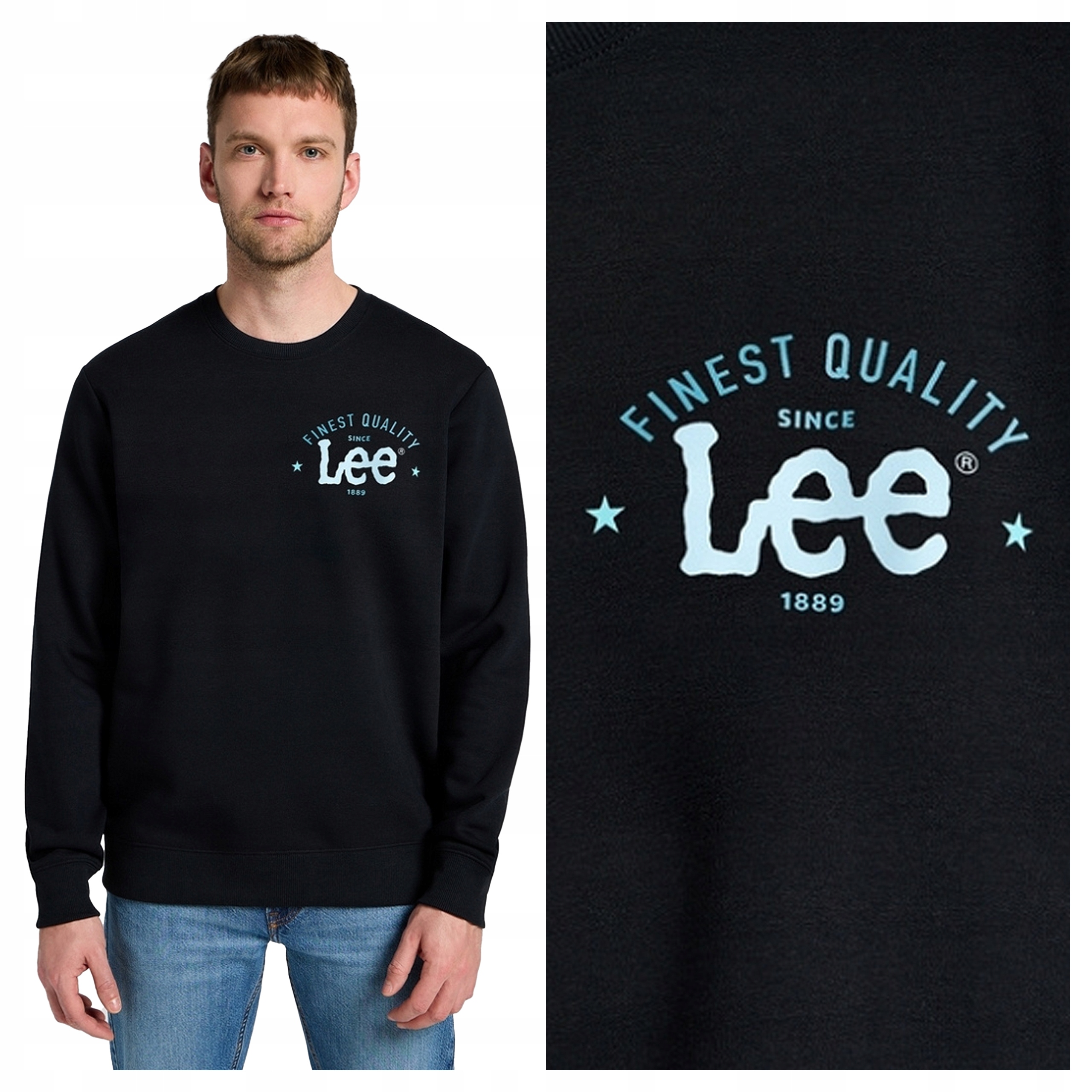 Lee Logo Crew Sws XXL Pánská mikina bez zipu