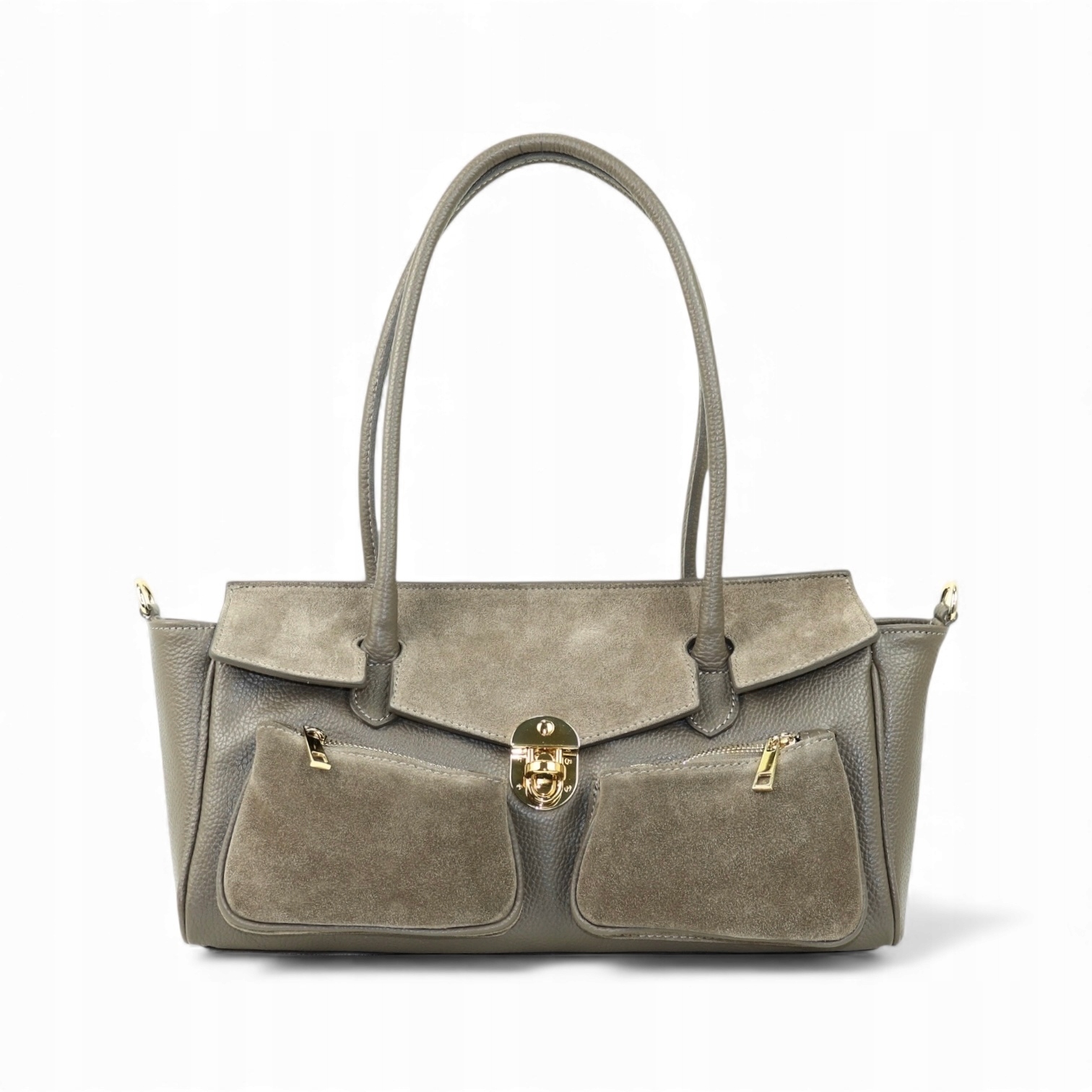 Kožená kabelka Prisca-M Cappuccino Klasická elegance pro ženy